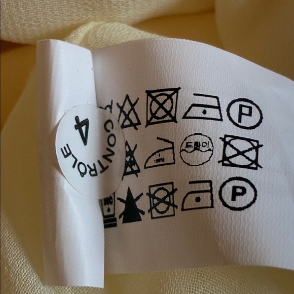 NWT Zara Light Yellow  Satin Effect Midi Dress with Bows. Size S. - Picture 10 of 10